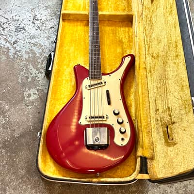 Yamaha Flying Samurai Bass SB-7A c 1967 - Dakota red Original vintage MIJ Japan sb-5a image 4