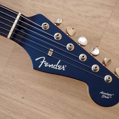 2017 Fender Aerodyne Stratocaster HSS Medium Scale 24 3/4" Gunmetal Blue Japan MIJ image 4