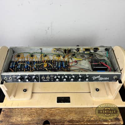 Vintage 1967 Fender Bandmaster AB763 Tube Guitar Amp Head & 2x12" Piggyback Cabinet image 17