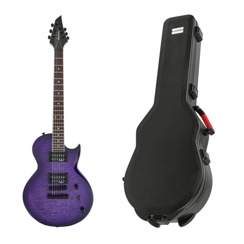 Jackson JS Series Monarkh SC JS22Q Electric Guitar (Transparent Purple Burst) Bundle with Jackson Monarkh Molded Case (2 Items) image 1