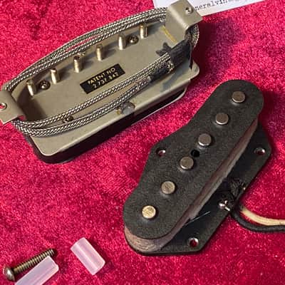 General Vintage Tone  For Telecaster NOS pickup Set PAF / Single Corona wire Old Greens New York Hand wound Scatter Set Aged double cremme image 9
