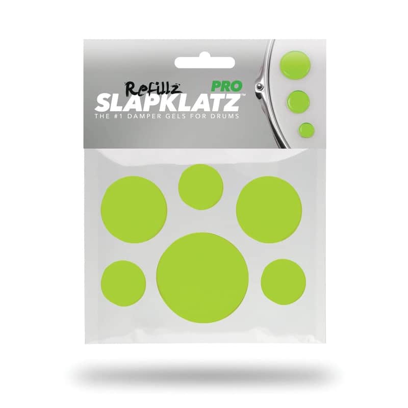 SlapKlatz Pro Refillz -12 Drum Dampener Gel Pads (No Case) Alien Green image 1