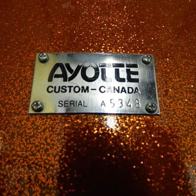 ayotte drum kit 10, 13, 16, 22, 1996 orange sparkle image 1