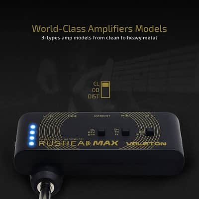 Valeton Rushead Max USB Chargable Portable Pocket Guitar Bass Headphone Amp Carry-On Bedroom Plug-In Multi-Effects image 2