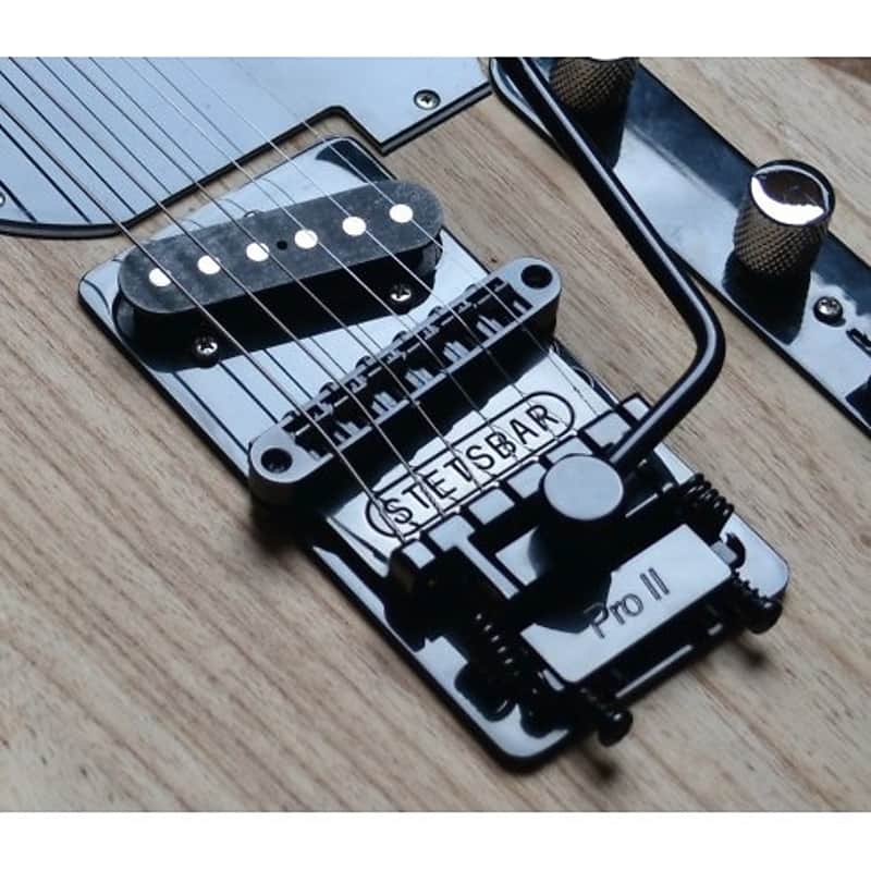 ON SALE! Stetsbar Tremolo Pro II Black/Chrome Fits Fender type Telecasters BoltOn No mods or Holes! image 1