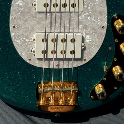 Music Man Stingray Special HH Bass 2024 - gorgeous Turquoise Sparkle bad ass w/a killer roasted maple neck. image 10