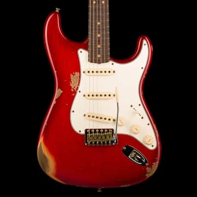 Used Fender Custom Shop 1963 Stratocaster Heavy Relic Crimson Burst - Truetone Color Set with OHSC image 1