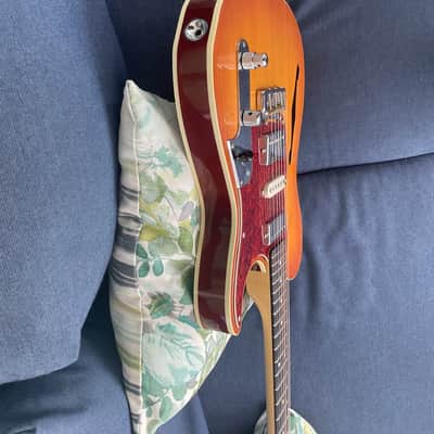 Fret-King Country Squire Semitone De Luxe Honeyburst Telecaster thinline type electric guitar image 13
