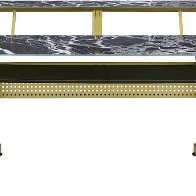 Im200 Series Tempered Glass Music Studio Workstation With 2 X 4U Rack (Black) image 2