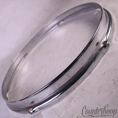 Slingerland 12"Tom Drum Batter/Resonant Rim/Hoop Stick-Saver Vintage 6Lug Chrome image 2