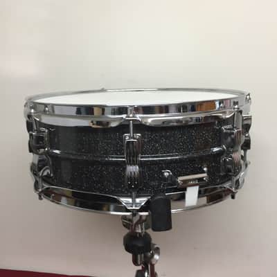 Ludwig LM404 Acrolite 5x14" 8-Lug Aluminum Snare Drum with Black/White Badge 1994 - 2012 - Black Galaxy Mint! image 6