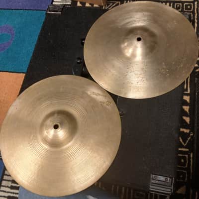 VINTAGE Zildjian Avedis 12" hi-hats 1950's- Bronze image 2