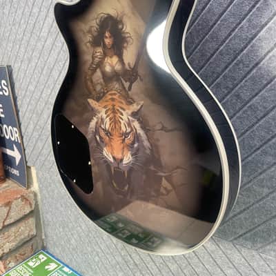 Firefly FF-LPS Tiger Queen SOLD OUT! Tool Silver Burst Adam Silver Last One! SkunkWerx In USA Setup and Fret Polish image 2