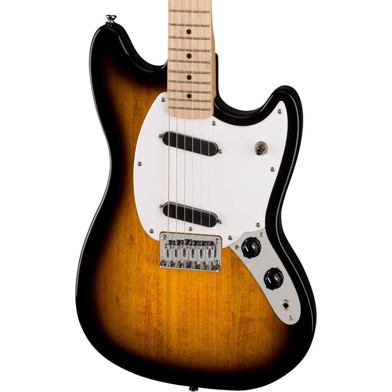 Squier Sonic Mustang, Maple Fingerboard, White Pickguard, 2-Color Sunburst image 1