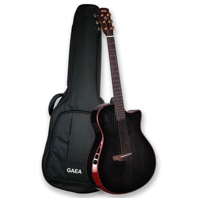 GAEA 41"Solid Spruce Top Acoustic Electric Guitar with D'Adario EXP-16 Coated Phosphor Bronze String image 3