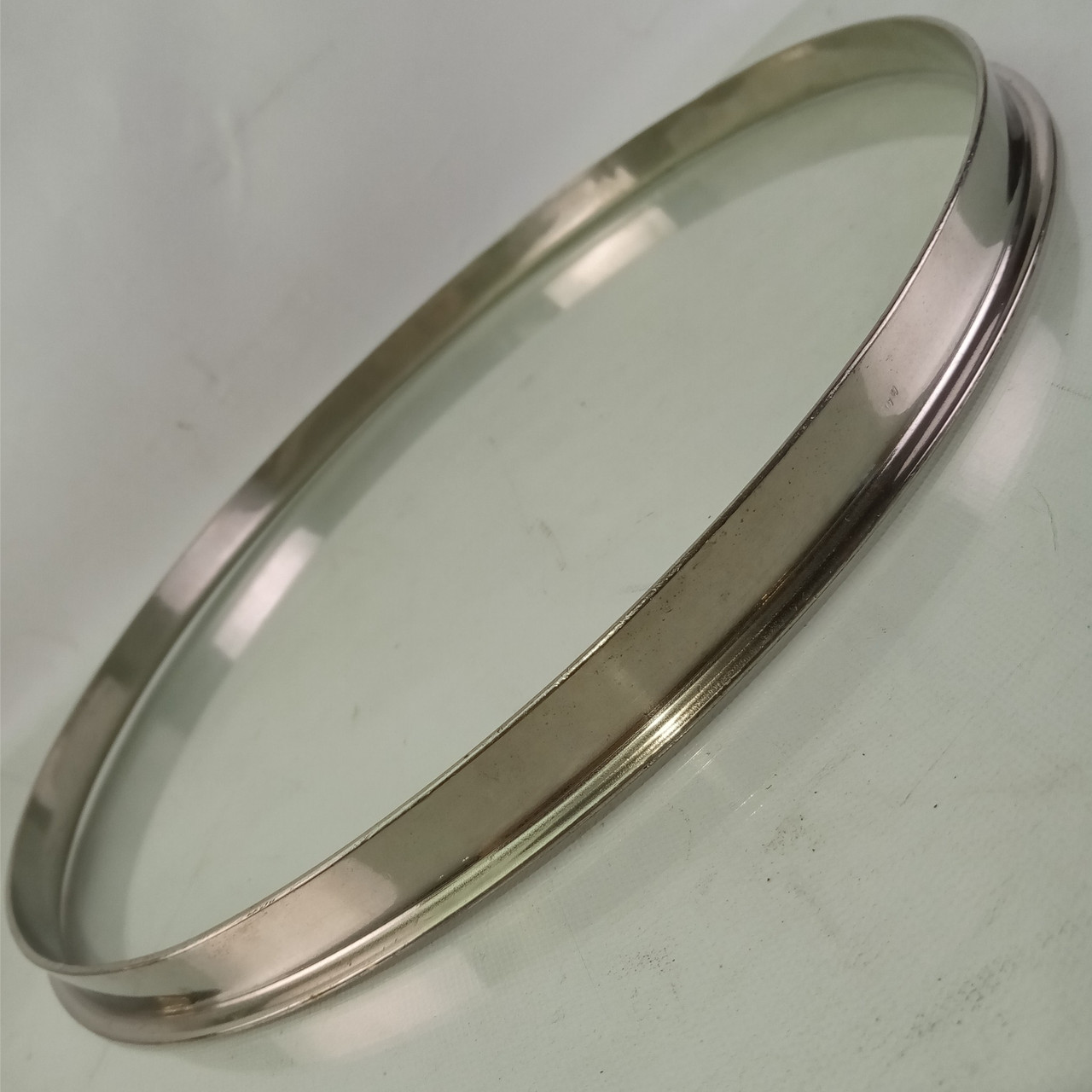Slingerland 13" Single-Flange Tom Drum NOB Batter Rim/Hoop Brass Nickel — main photograph