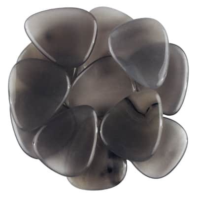 Grey Agate Stone Guitar Or Bass Pick - Specialty Handmade Gemstone Exotic Plectrum - 6 Pack New image 2