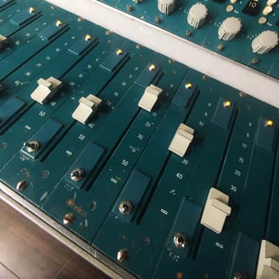 Helios Vintage 12 Channel mixing console ex The Who Ramport Studios 1971 Aqua Blue Green image 5