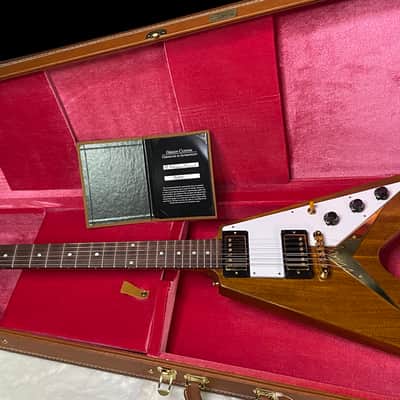 NEW! Gibson Custom 1958 Mahogany Flying V Reissue Electric Guitar - Antique Natural, VOS - WOW - Authorized Dealer - 7.75lbs! - G07550 image 11