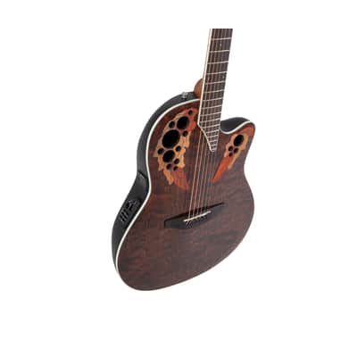 Ovation Celebrity Elite Shallow, Acoustic Electric Guitar Dark Tiger Eye image 2