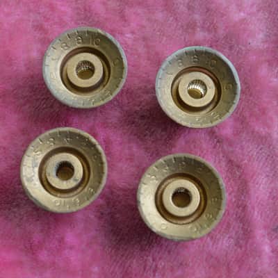 Vintage 1960s Gibson Gold Reflector Knob Set ES-335 SG Standard Custom Les Paul image 9