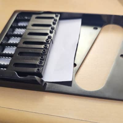 Musiclily Telecaster Bridge - Black - Brass - 2 1/8" String Spacing - Black image 4