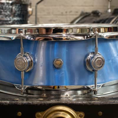 1960s Camco 5x14 Oaklawn Blue Satin Flame Snare Drum image 5