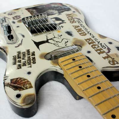 Custom Painted and Upgraded Fender Squier Telecaster Affinity Series - Custom Aged and Worn With Graphics image 15