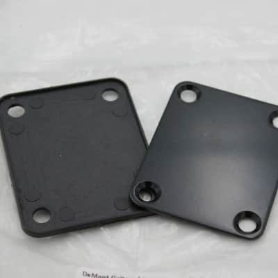 Black Metal Neck Plate Seat w/ Plastic Cover No Screws image 1