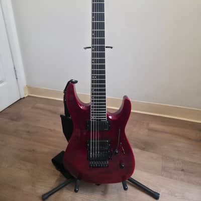 Jackson DK7Q Pro Dinky Transparent Red 2014 EMGs image 3