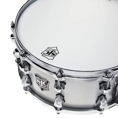 SJC Drums Alpha Aluminum Snare – 6.5"x14" - Brushed Aluminum Shell image 3