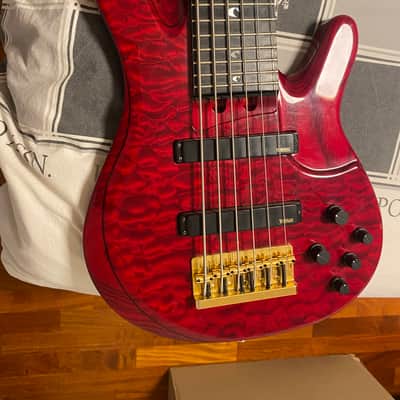 Yamaha TRB-JP2 John Patitucci Signature 6-String Bass 2010s - Transparent Amber image 3