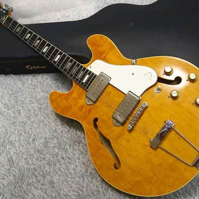 Rare Vintage 1970's made Epiphone Casino Blue Label w/Original HC Made in Japan image 25