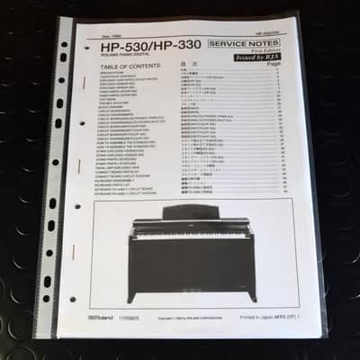 Roland HP-530 HP-330 Service manual repair Circuit diagrams Service Note Schematics