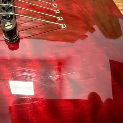 LTD ESP MH-100 QMNT Electric Guitar -2008 -Hardtail- See Thru Black Cherry - 7lbs even image 21