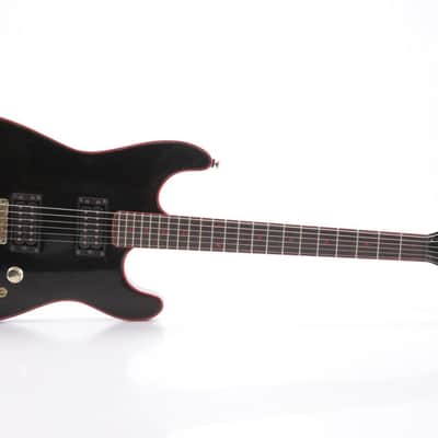 1980's Cort Black & Red Electric Guitar w/ Jackson Style Headstock #43829 image 5