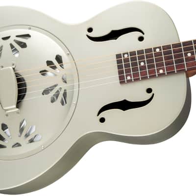 Gretsch G9201 Honey Dipper Round-Neck, Brass Body Biscuit Cone Resonator Guitar, Shed Roof Finish image 8