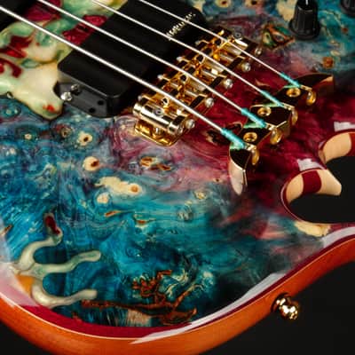 Alembic Mark King Signature Deluxe - Buckeye Burl Resin Top image 19