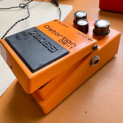 1981 Boss DS-1 "transitional": MIJ, long dash, black screw, black label, Toshiba chip, free CONUS shipping image 2
