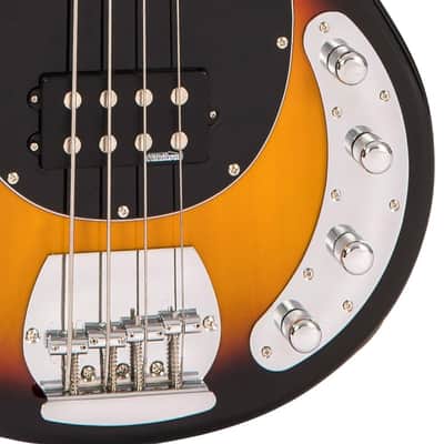 Vintage V96 ReIssued 4-String Active Bass ~ Sunset Sunburst image 3