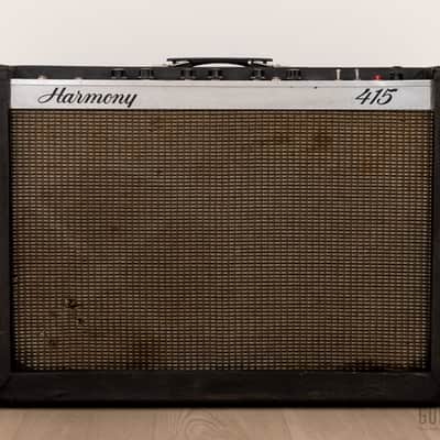 1966 Harmony H415 Valco-Made Vintage 2x12 Tube Amp w/ Tremolo & Oxford Speakers, Serviced image 2