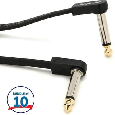 EBS PCF-DL10 Deluxe Flat Patch Cable - Right Angle to Right Angle - 3.94 inch (10-Pack) image 2
