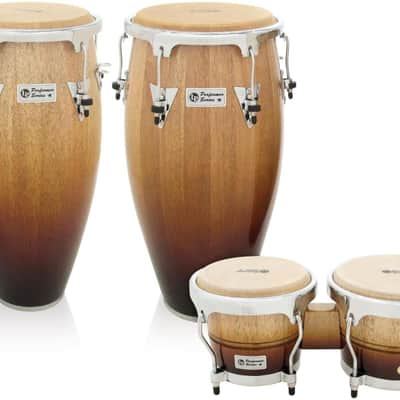 LP Performer Series 2-Piece Conga and Bongo Set with Chrome Hardware image 1