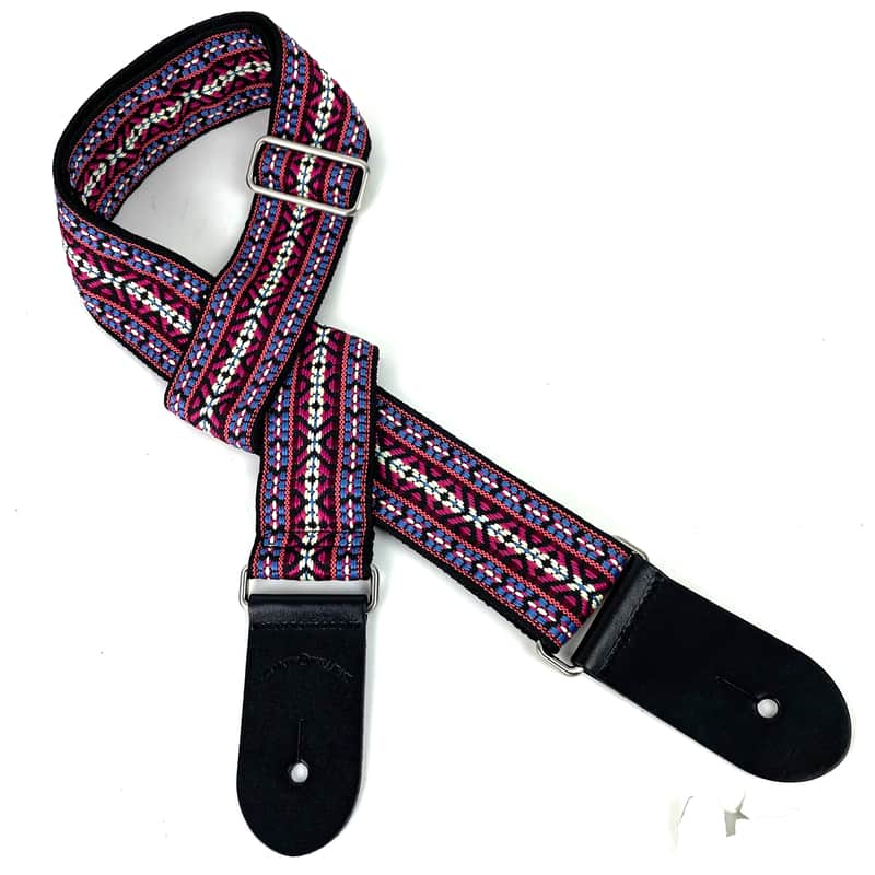 Walker & Williams H-19-M Vintage Series Strap Red, Blue & Cream Yucatan Style Weave image 1