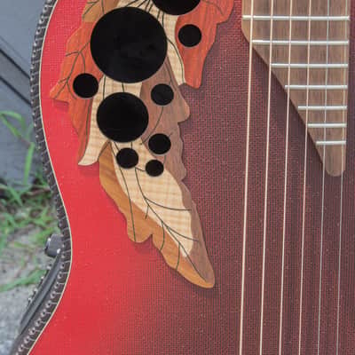 Ovation Adamas 1687GT-2 Deep Bowl Acoustic Electric Guitar Reverse Red Burst 2007 image 4