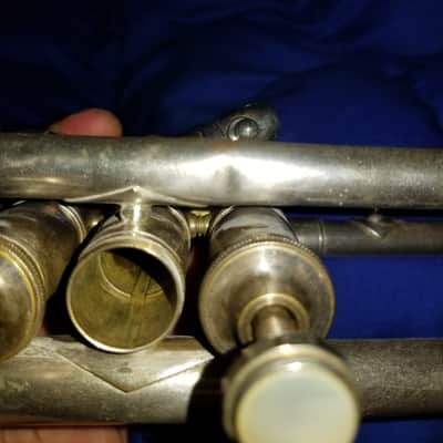 The New Yorker 1920's Silver Plated Trumpet Peashooter Perfect Project! new pics image 12