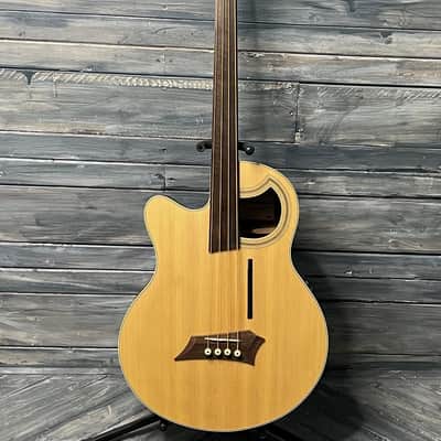 Mint Warwick RockBass Left Handed Alien Deluxe 4 String Fretless Acoustic Electric Bass image 2