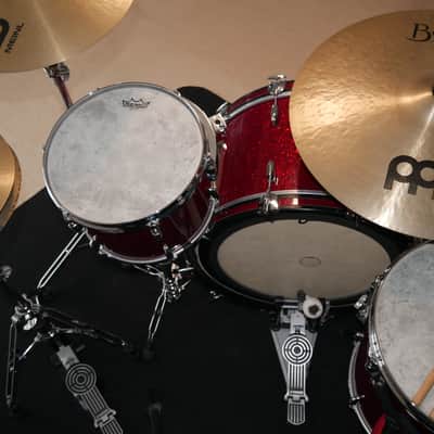 Gretsch USA Custom 4 shell pack - Round Badge - Red Glass - 24" 16" 13" 10" - 2013 image 6