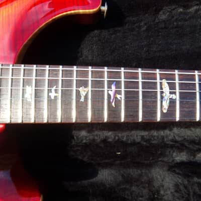 1999 PRS Custom 24 Artist model - Dark Cherry Sunburst highly flamed curly maple image 6