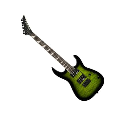 Jackson JS Series Dinky JS20 DKAQ 2PT 6-String Right-Handed Electric Guitar with Poplar Body and Amaranth Fingerboard (Transparent Green Burst) image 3